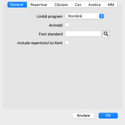 opțiuni bifate
